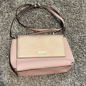Kate Spade Paterson Court Brynlee Satchel Crossbody Pink/Gold